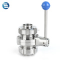 Stainless Steel Sanitary Union End Butterfly Valve with Pull Handle